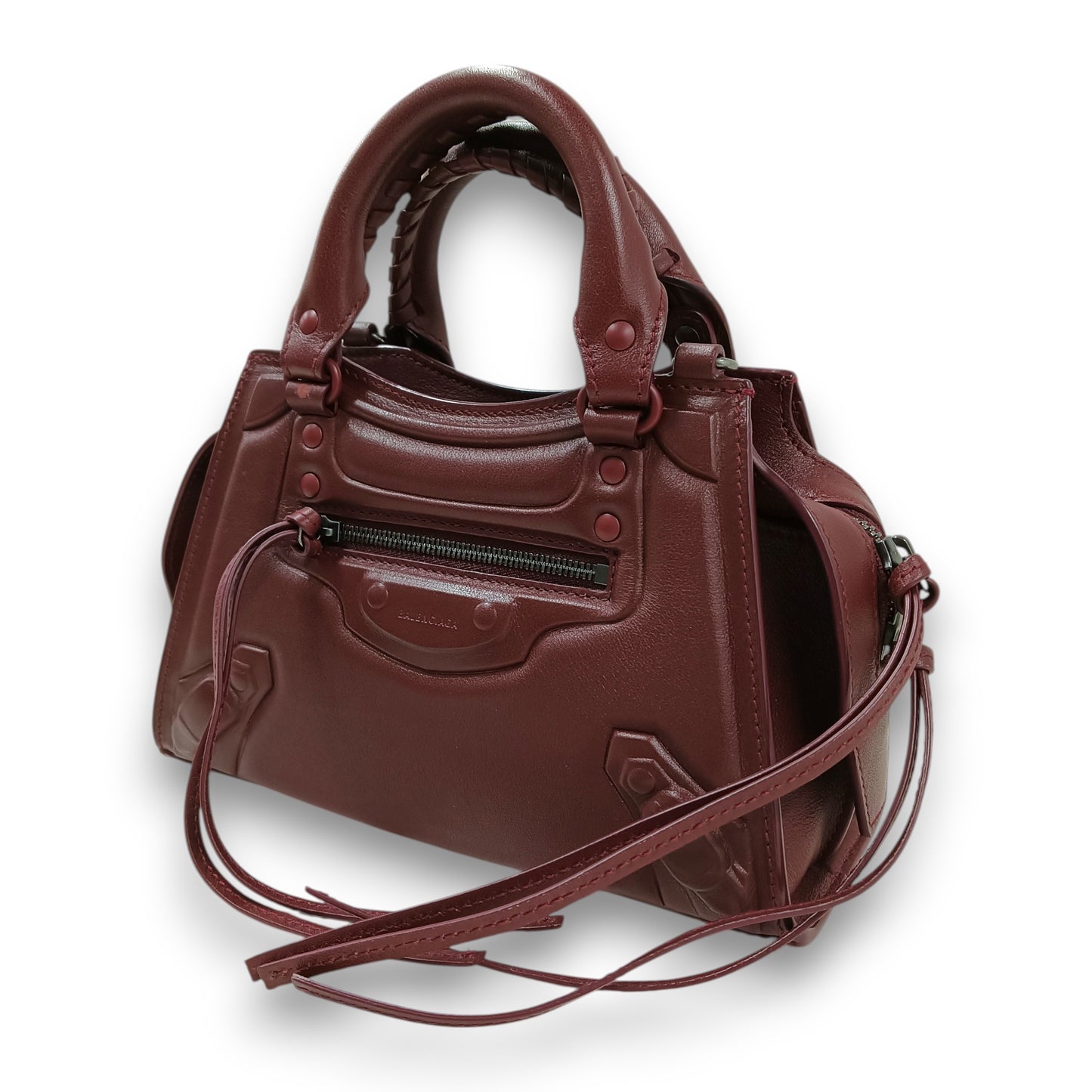 BALENCIAGA 2WAY Bag Rank (A) Burgundy *Small Damage 638524.6211.S.535269