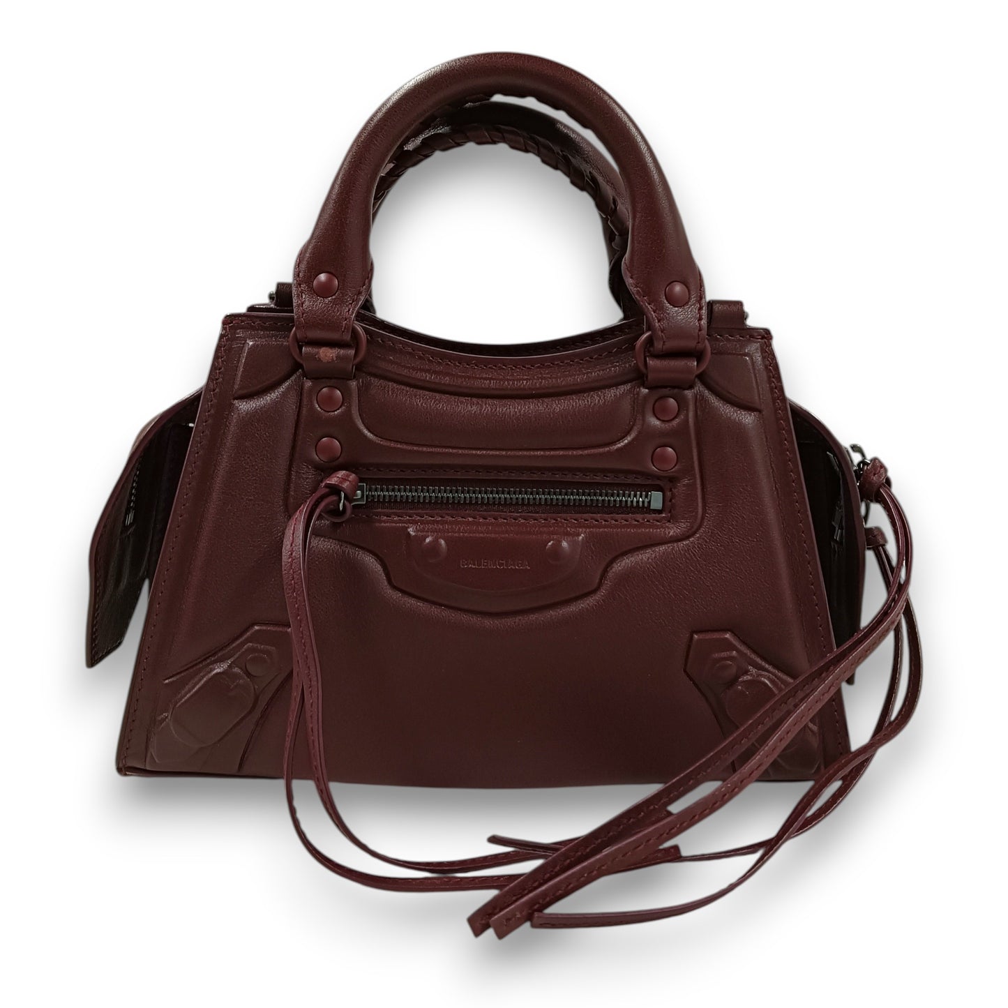 BALENCIAGA 2WAY Bag Rank (A) Burgundy *Small Damage 638524.6211.S.535269