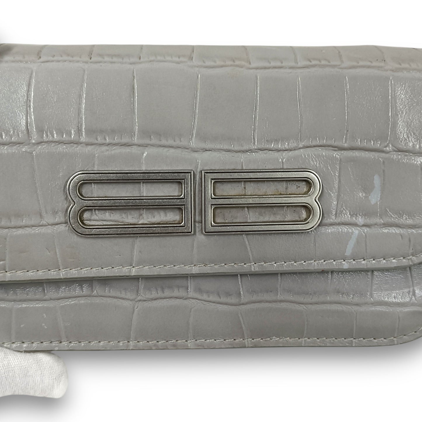 BALENCIAGA Shoulder Bag 688894 Rank (BC) Gray Stain
