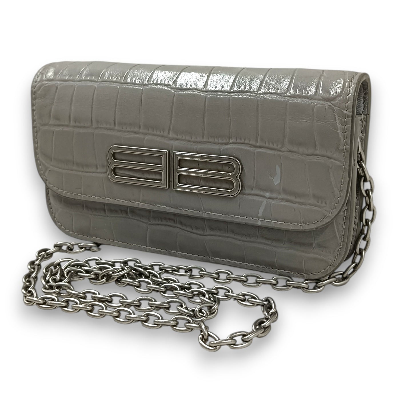 BALENCIAGA Shoulder Bag 688894 Rank (BC) Gray Stain