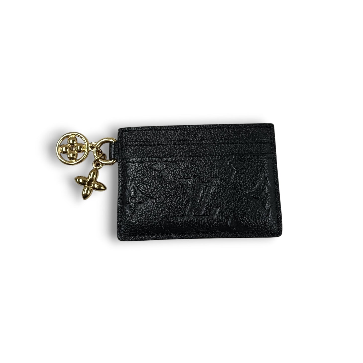 LOUIS VUITTON Card Case Rank (A) Black/Gold *NFC*