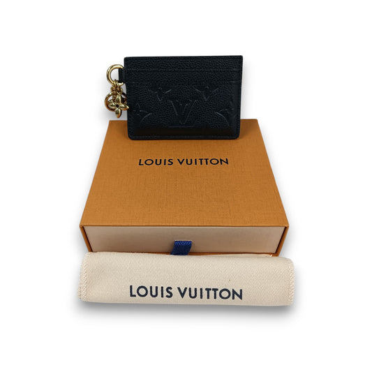 LOUIS VUITTON Card Case Rank (A) Black/Gold *NFC*