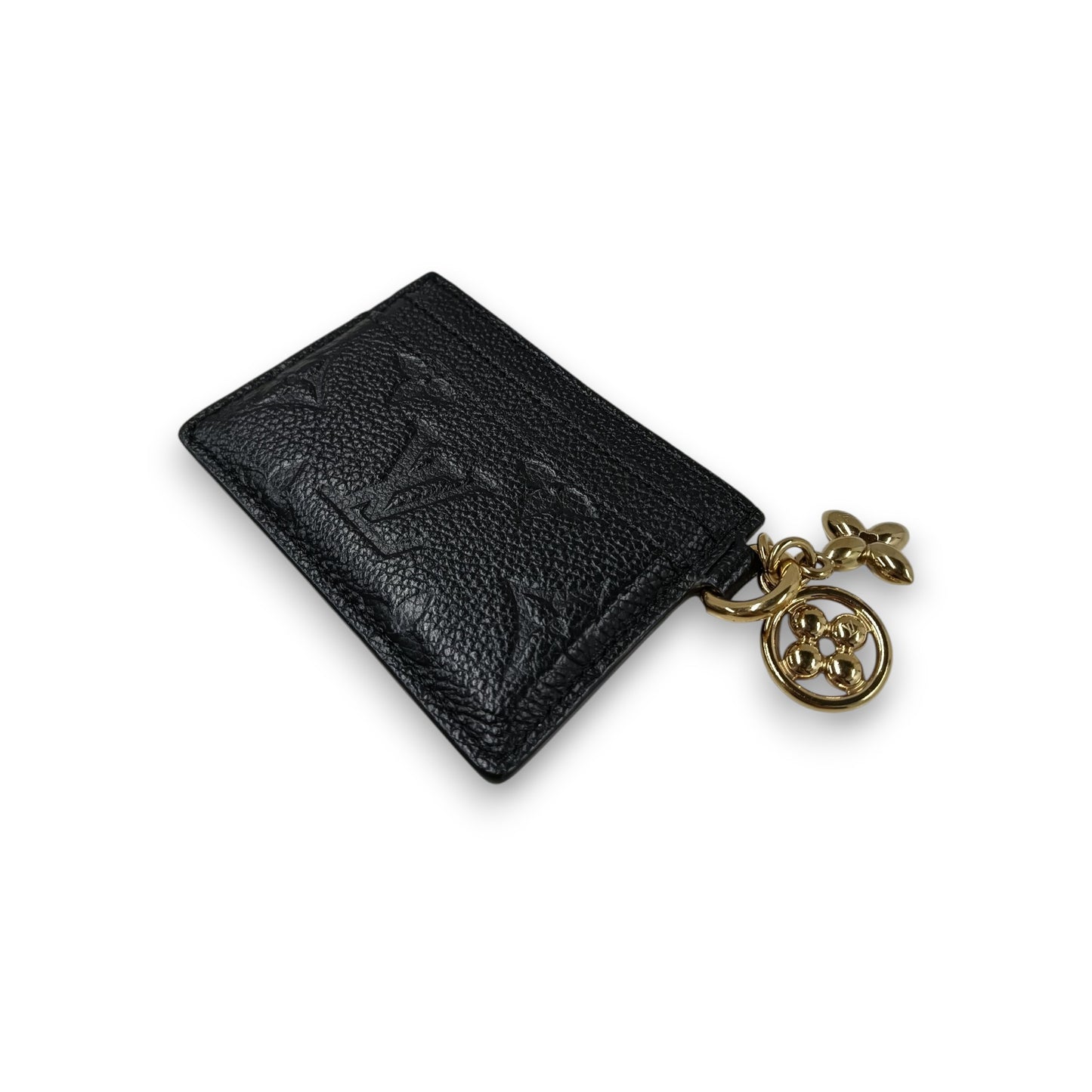 LOUIS VUITTON Card Case Rank (A) Black/Gold *NFC*