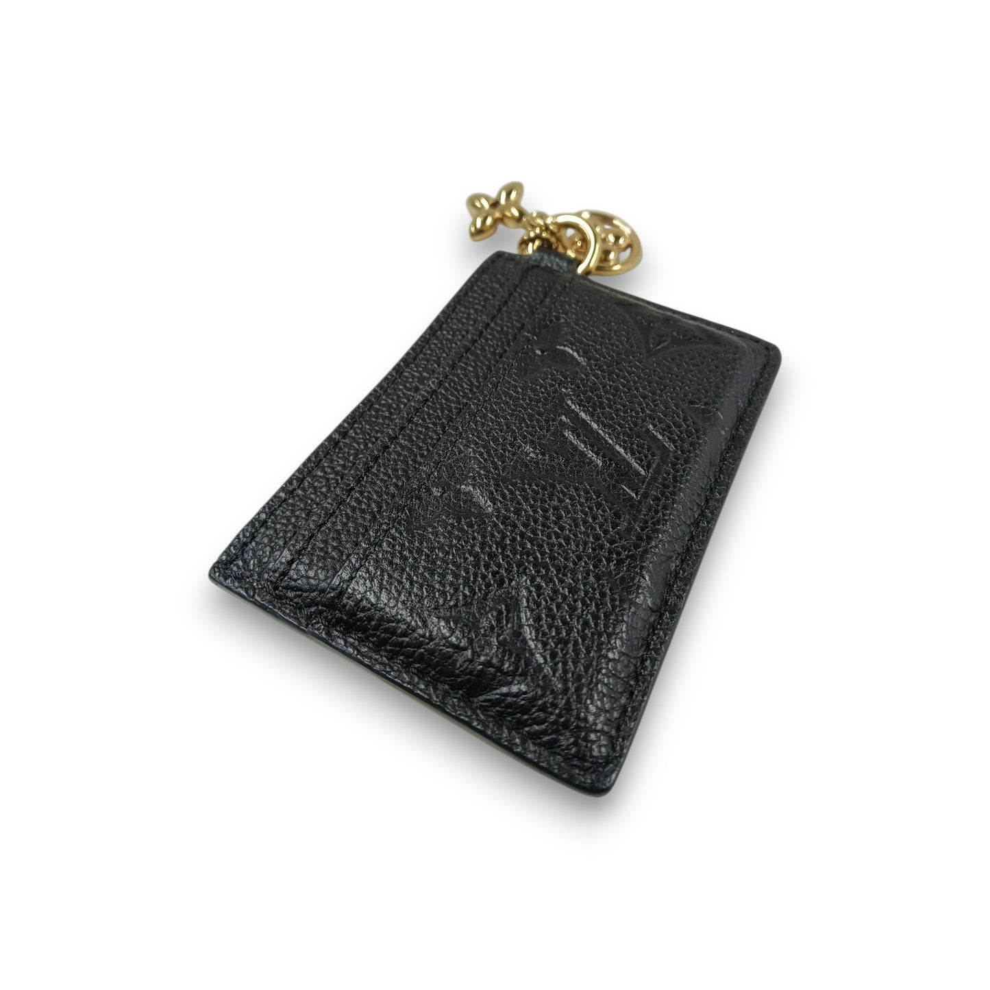 LOUIS VUITTON Card Case Rank (A) Black/Gold *NFC*