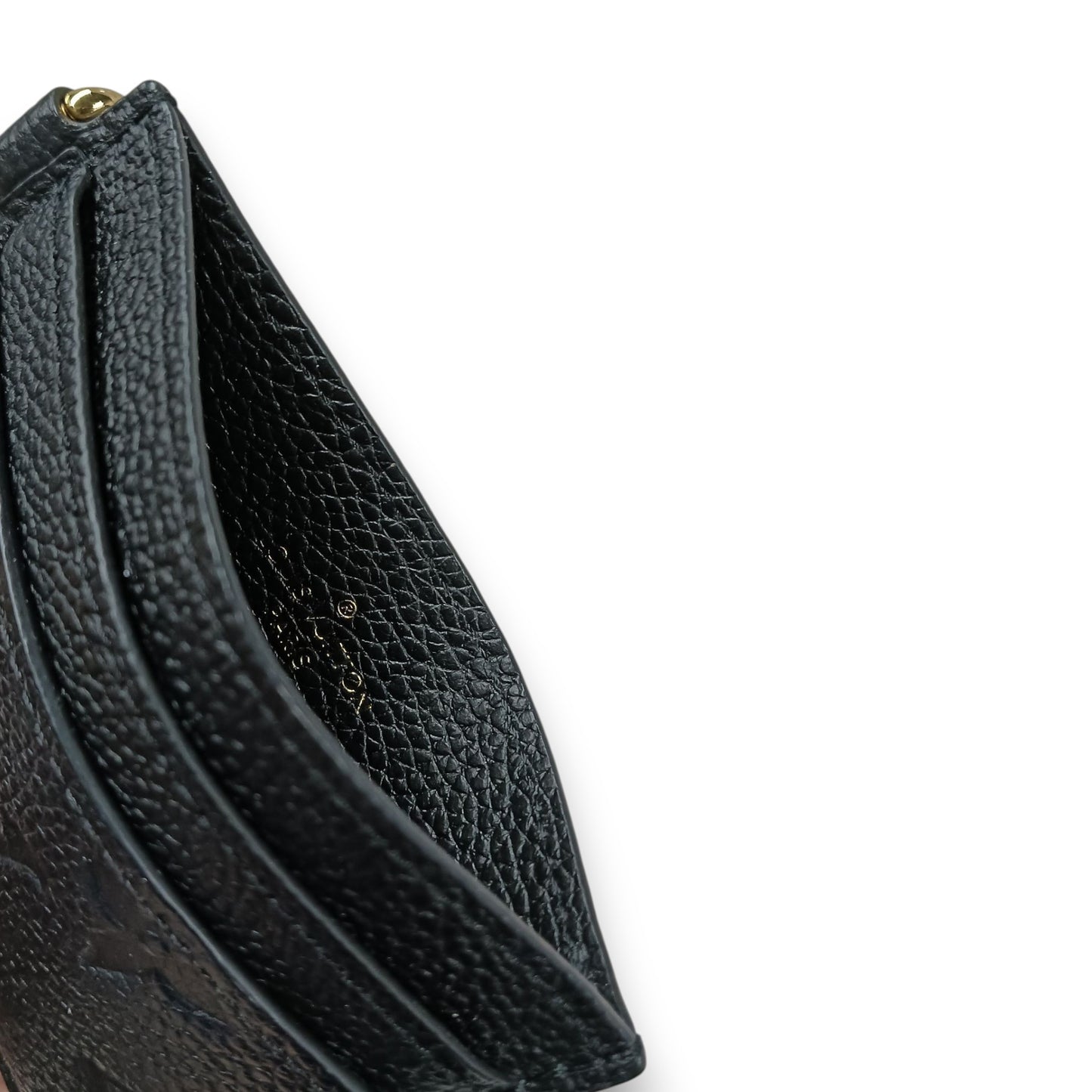LOUIS VUITTON Card Case Rank (A) Black/Gold *NFC*