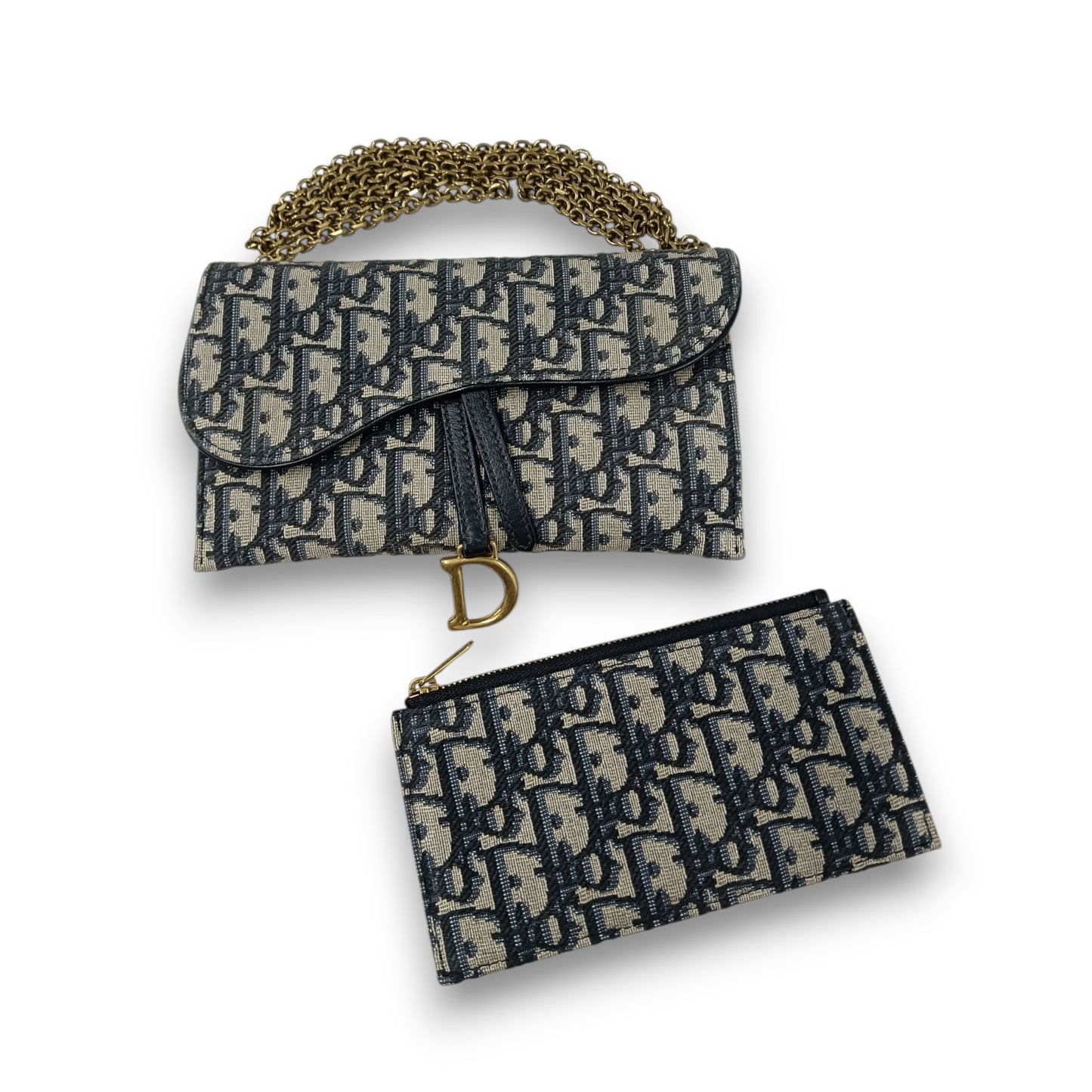 Christain Dior Sholder Bag S5614CTZQ Rank (B) Gray with pouch