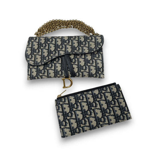 Christain Dior Sholder Bag S5614CTZQ Rank (B) Gray with pouch