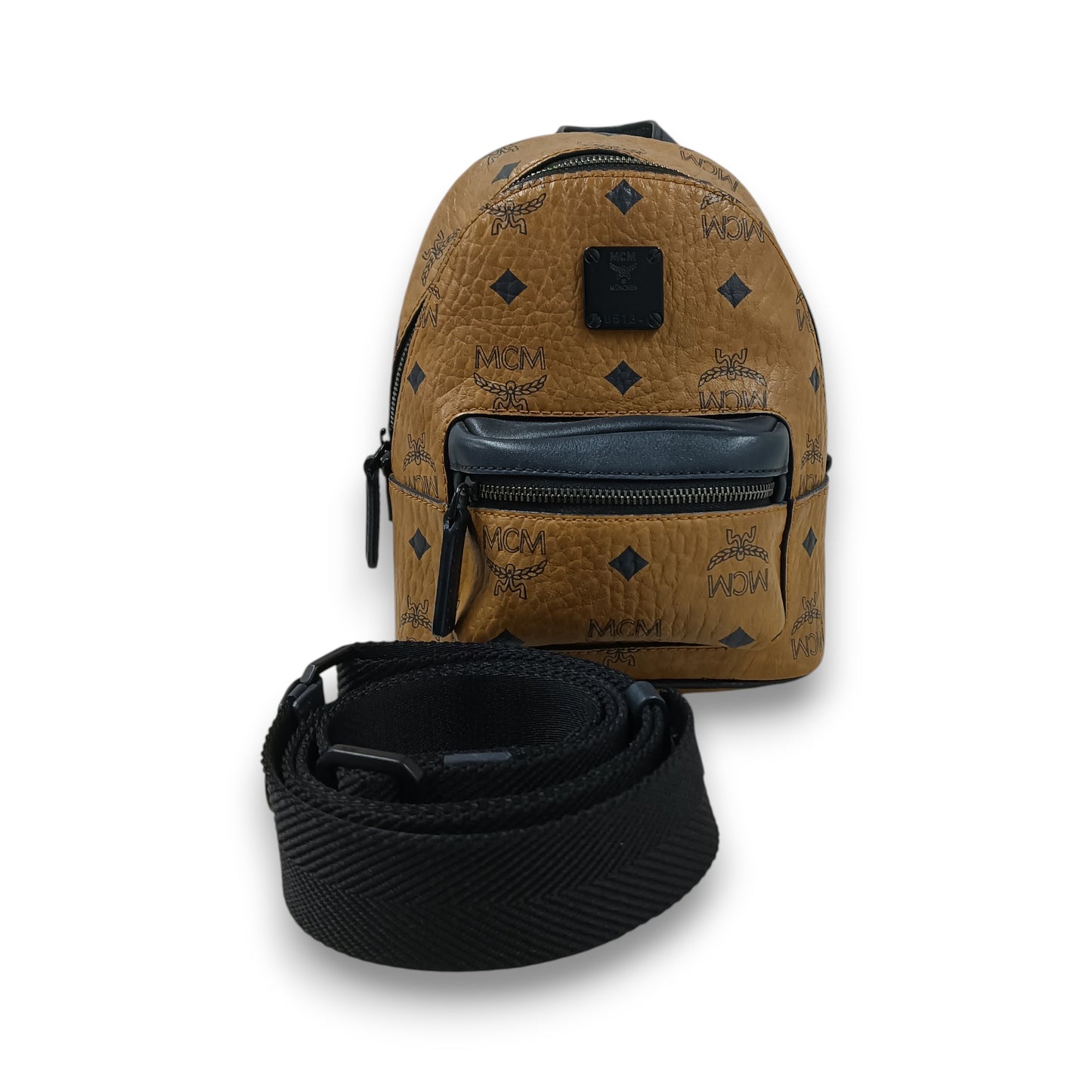 MCM Crossbody MMRCAVE01C0001 Rank (B) Brown/Black Stain
