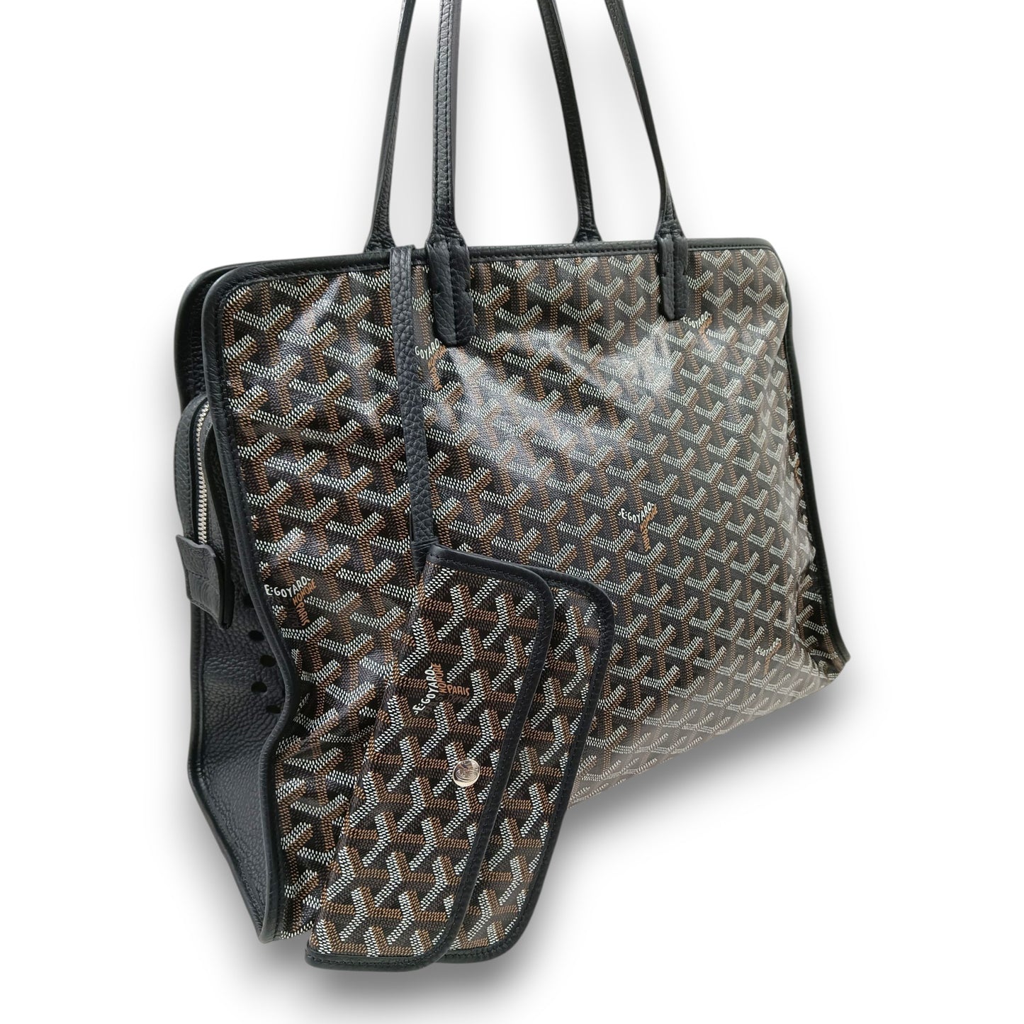 GOYARD Handbag Hardy PM Rank (AB) Black/Brown BAE 020189