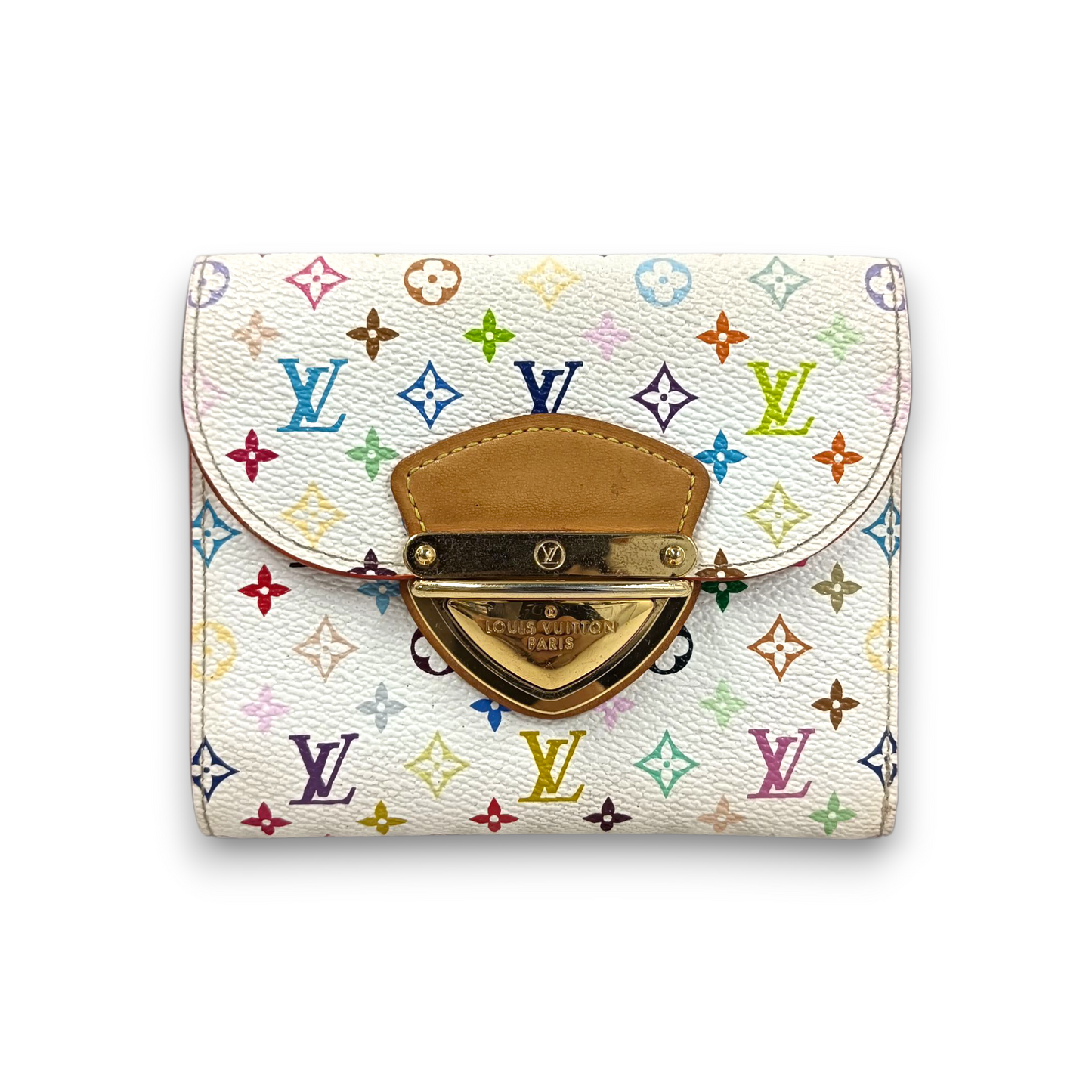 LOUIS VUITTON Wallet Monogram M58081 Rank (BC) Ivory Damage TH0089