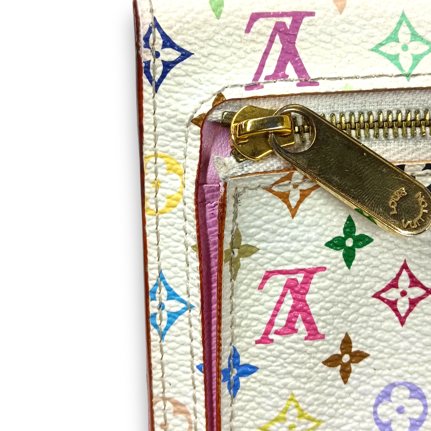 LOUIS VUITTON Wallet Monogram M58081 Rank (BC) Ivory Damage TH0089