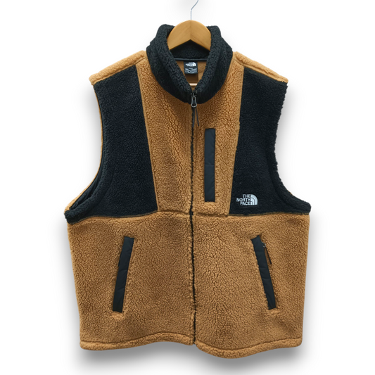 THE NORTH FACE Fleece Vest Size XL Unisex Brown/Black NF0A81SD