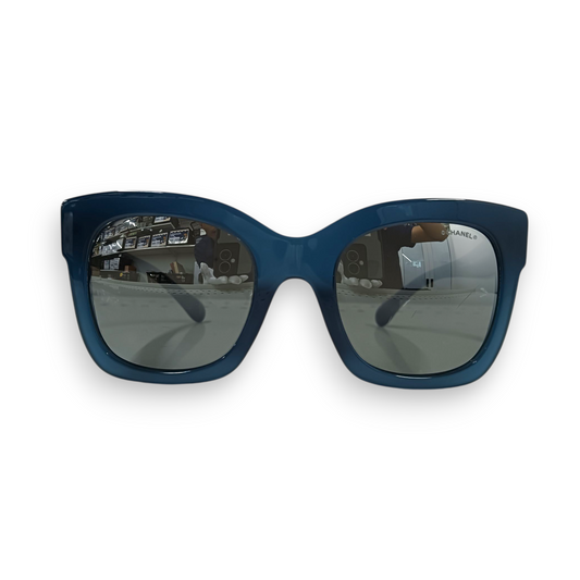 CHANEL Sunglasses 5357-A Rank (B) Navy Scratch
