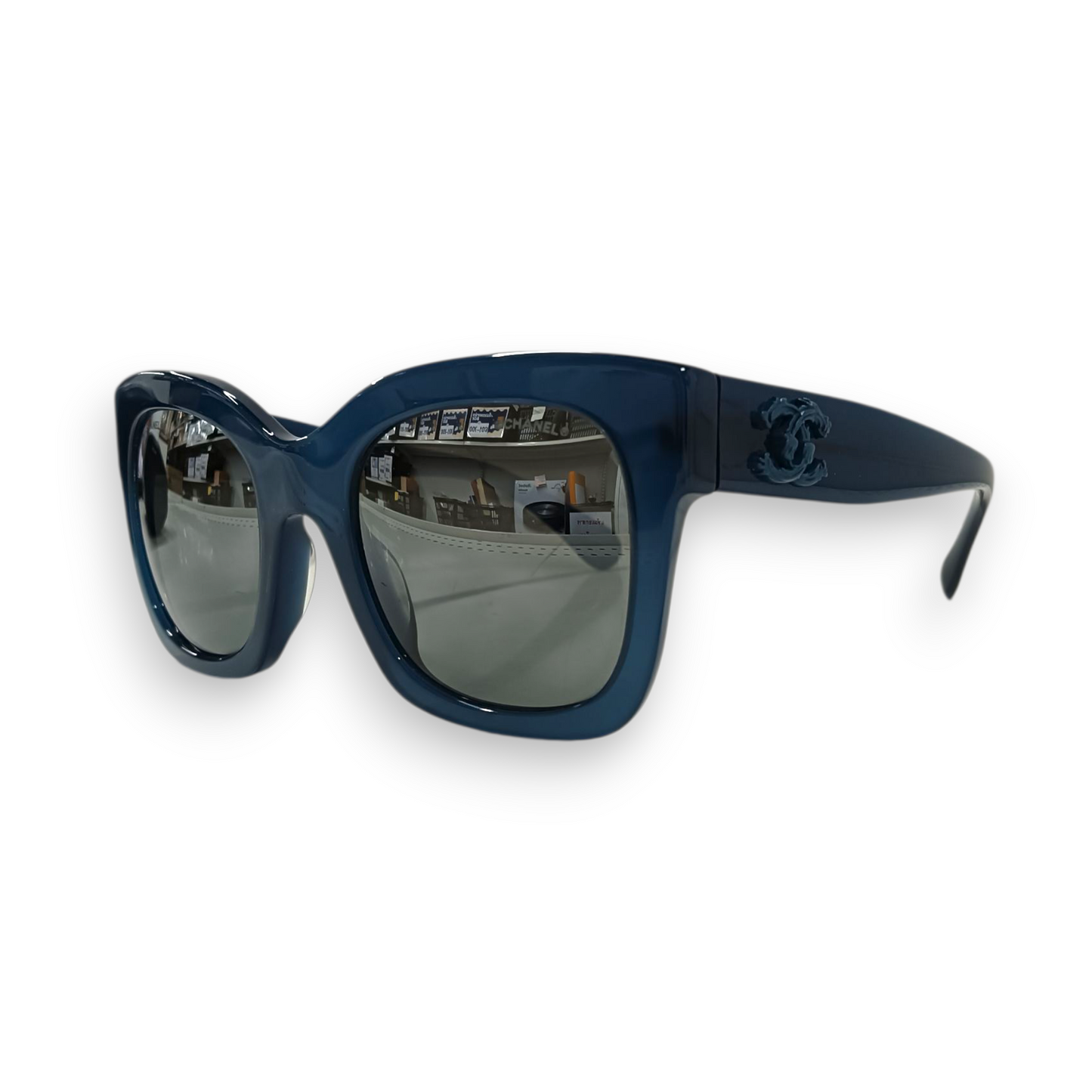 CHANEL Sunglasses 5357-A Rank (B) Navy Scratch