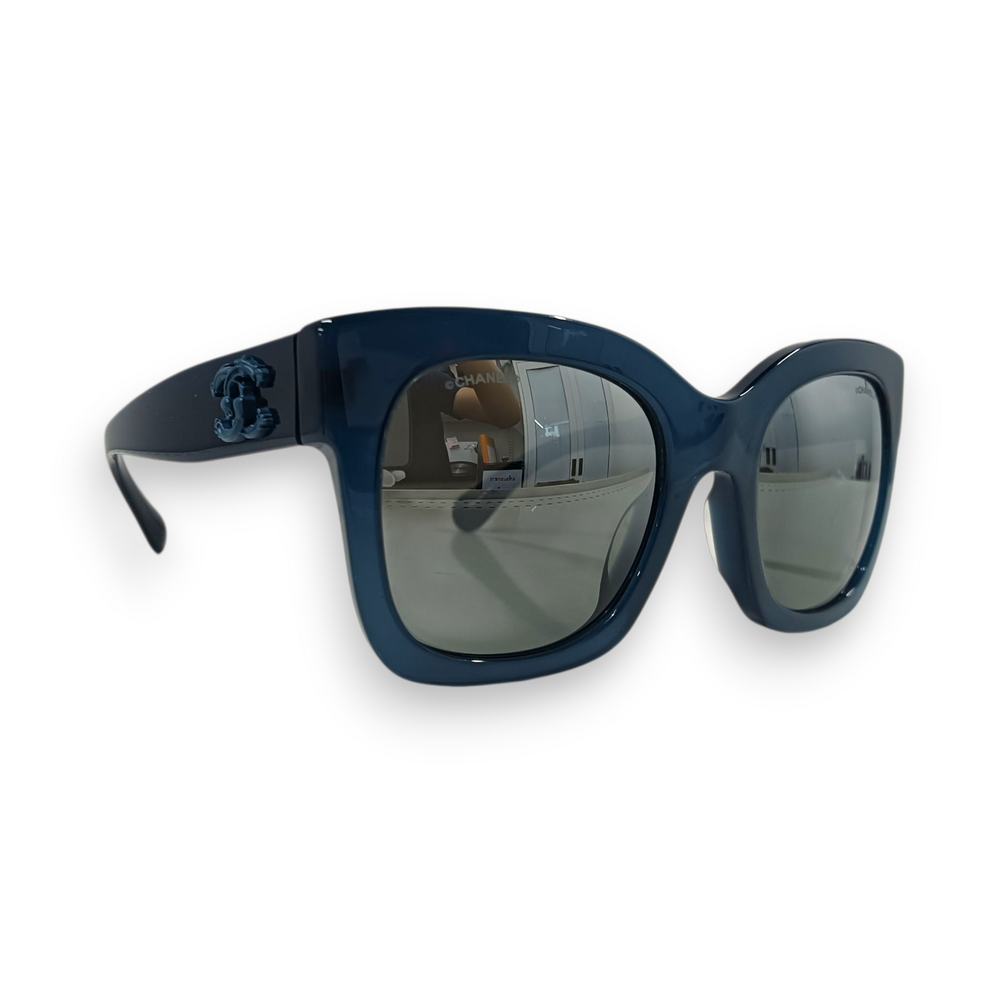 CHANEL Sunglasses 5357-A Rank (B) Navy Scratch
