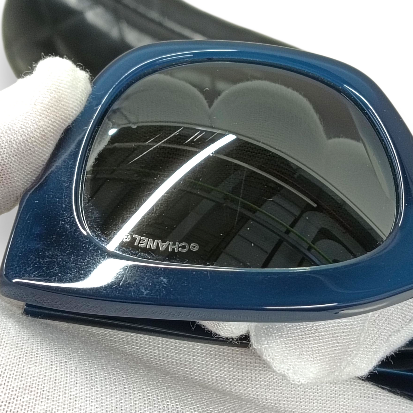 CHANEL Sunglasses 5357-A Rank (B) Navy Scratch