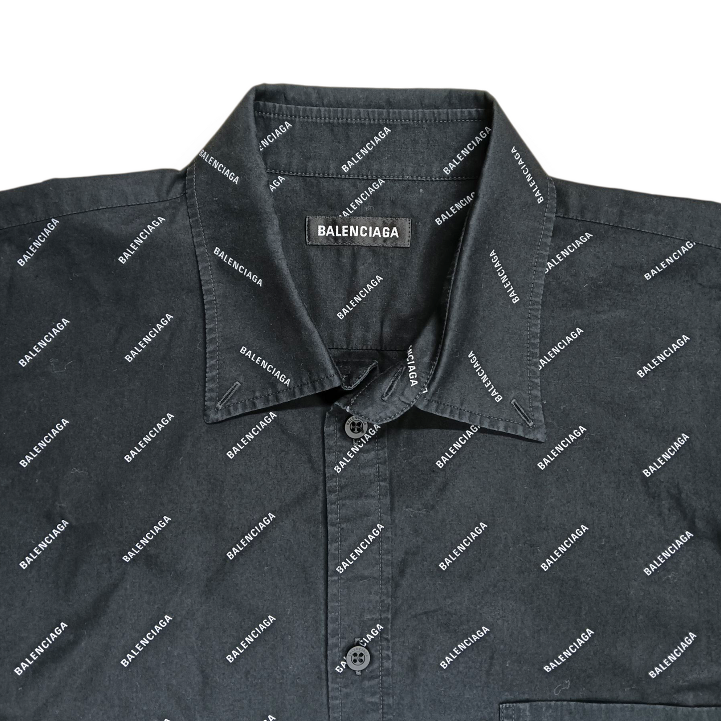 BALENCIAGA Shirt Size 39Mens Black/White Rank (B) 534332 TBL96