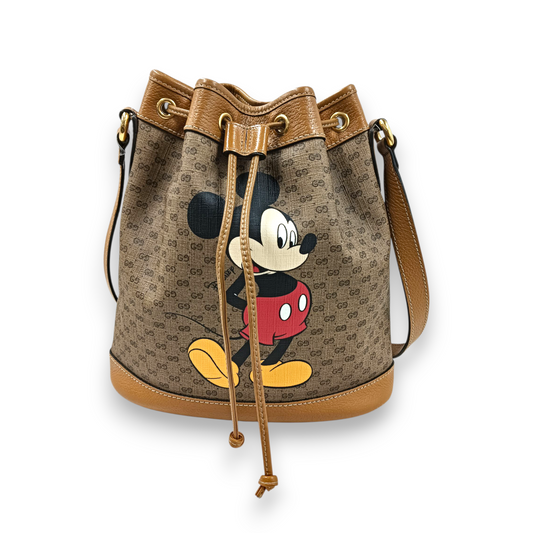 GUCCI Shoulder Bag Rank (B) Brown Stain 498879 x Disney