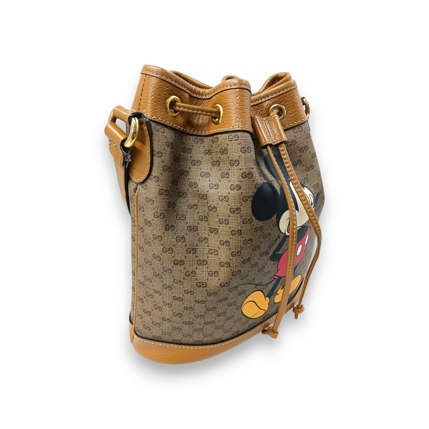 GUCCI Shoulder Bag Rank (B) Brown Stain 498879 x Disney