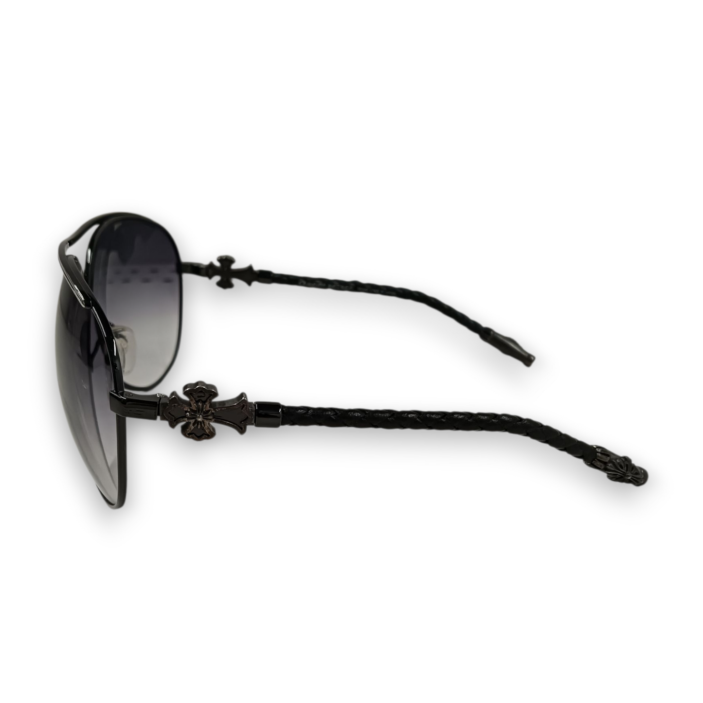 CHROME HEARTS Sunglasses JISM Rank(B) Black Nut damage