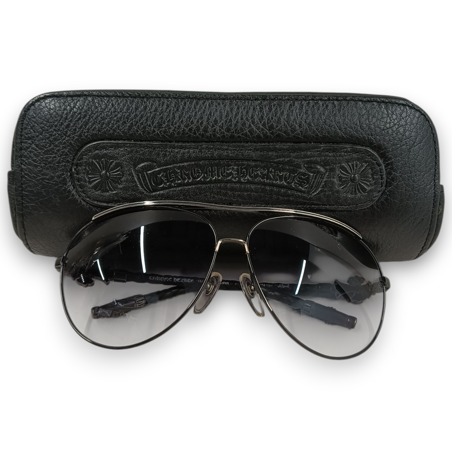 CHROME HEARTS Sunglasses JISM Rank(B) Black Nut damage