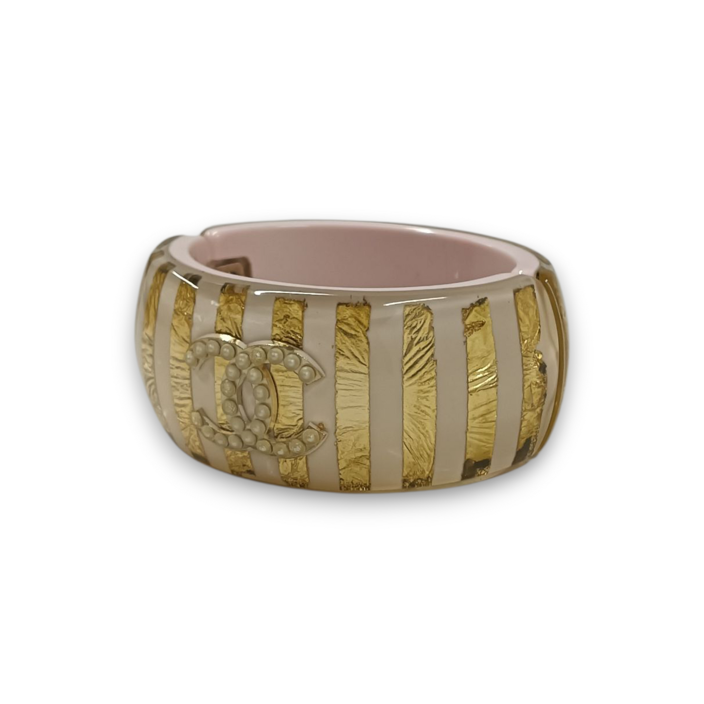 Chanel Bracelet Rank (B) Gold/Beige