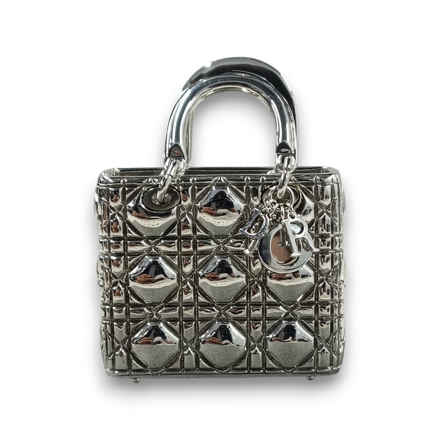 Christian Dior Makeup Box & Pill Box Rank (B) Silver Color