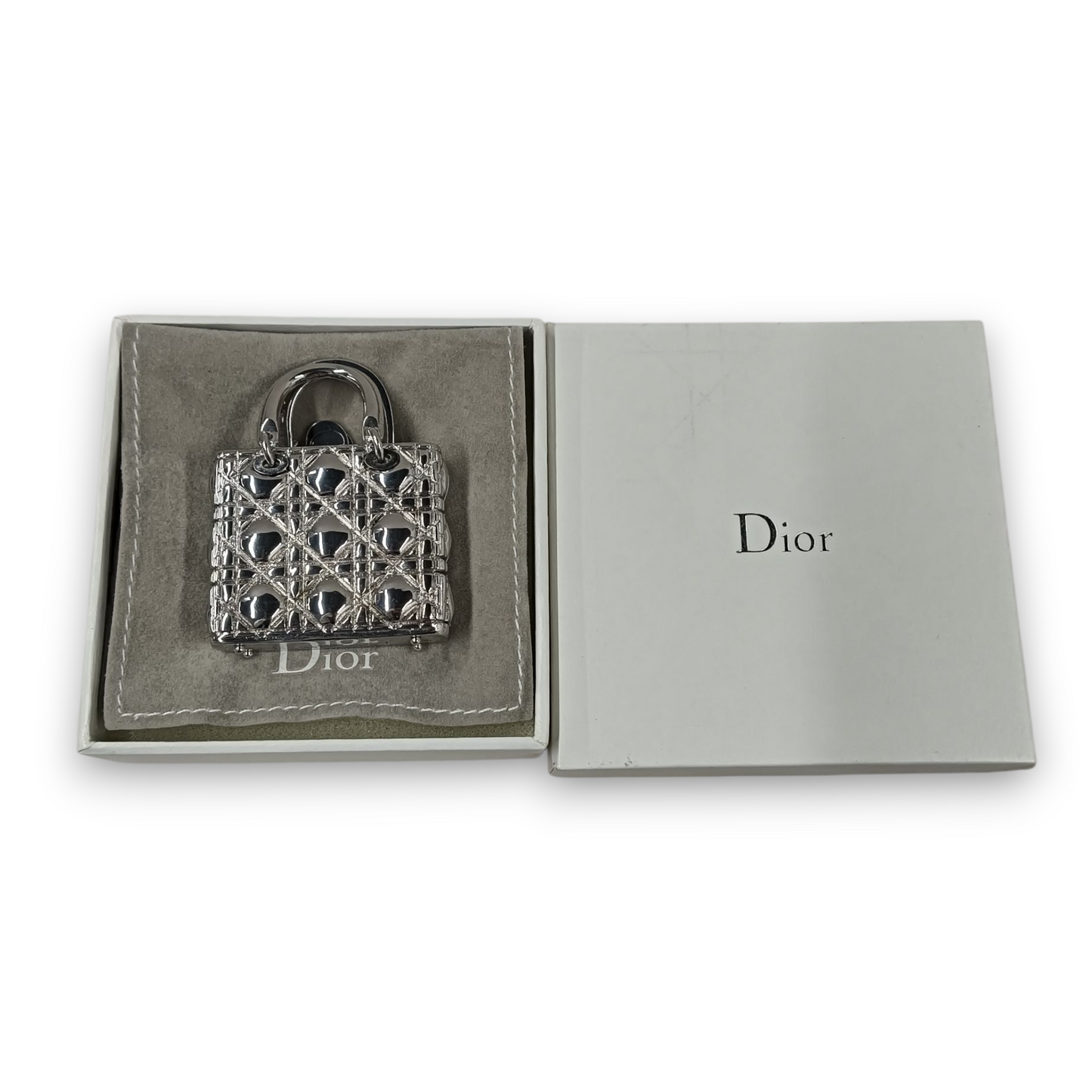 Christian Dior Makeup Box & Pill Box Rank (B) Silver Color