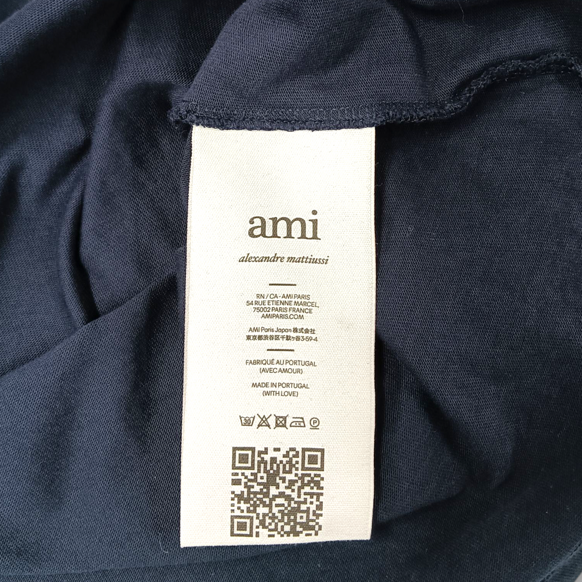 ami T-shirt Size M Mens Navy Rank (B) UTS005.726