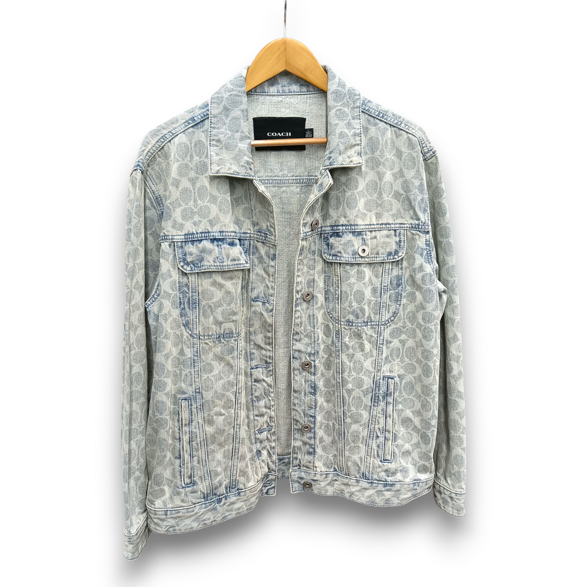 COACH Jacket Size L Lady's Sky Blue Rank (B) Stain C8787