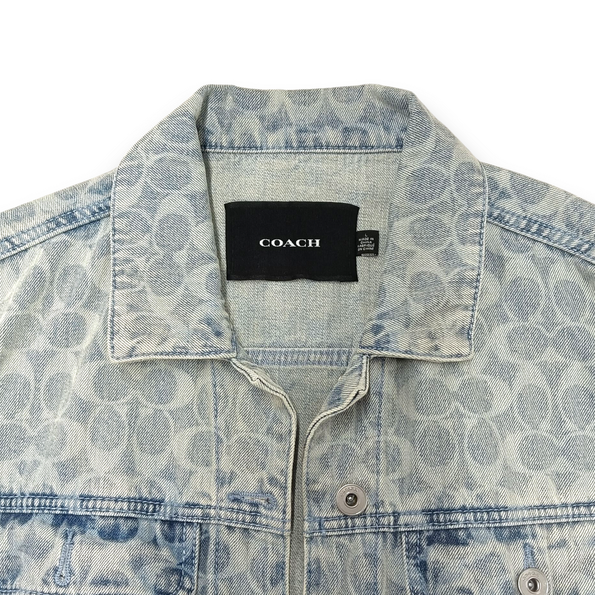 COACH Jacket Size L Lady's Sky Blue Rank (B) Stain C8787