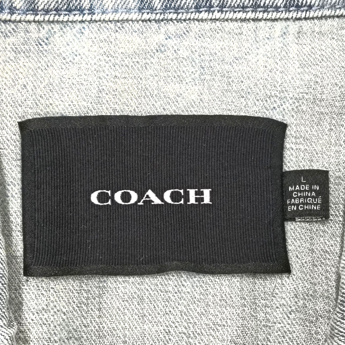 COACH Jacket Size L Lady's Sky Blue Rank (B) Stain C8787