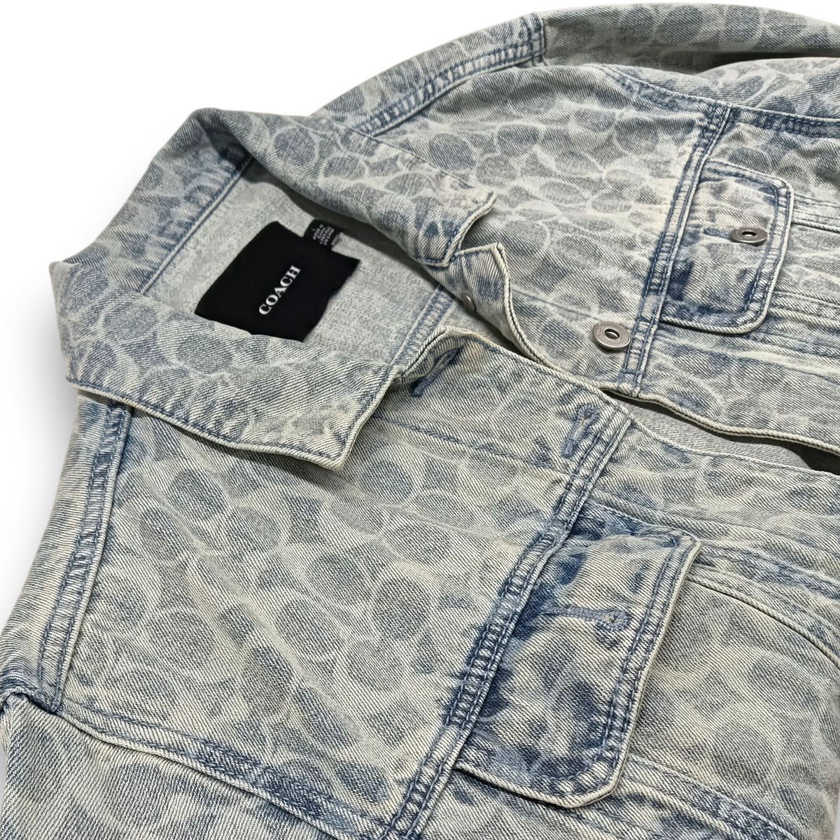 COACH Jacket Size L Lady's Sky Blue Rank (B) Stain C8787
