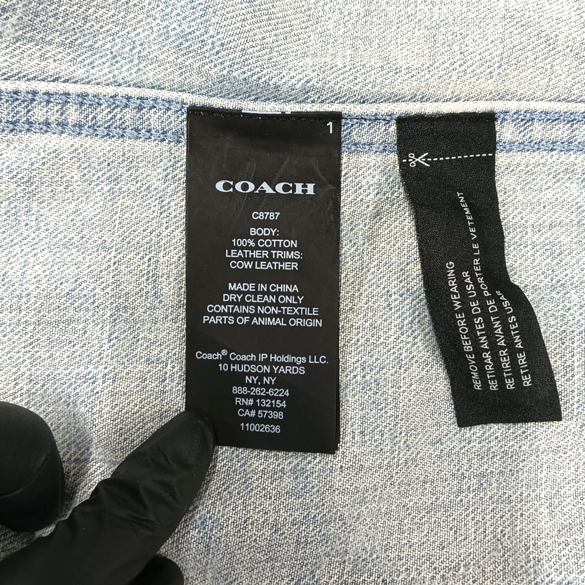 COACH Jacket Size L Lady's Sky Blue Rank (B) Stain C8787