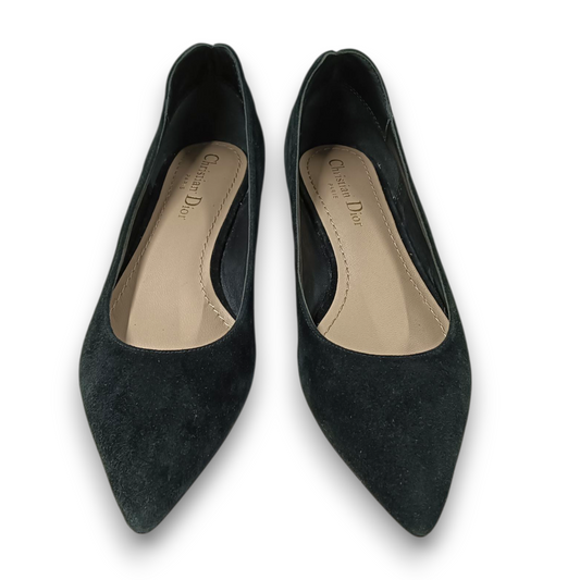 Christian Dior Flat Shoes Size 37 Lady's Black/Red Rank (B) Red Heart