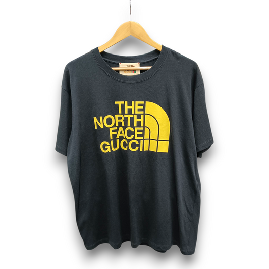 GUCCI T-shirt Size XS Mens Black/Yellow Rank (B) 616036 XJDCL Gucci x The North Face