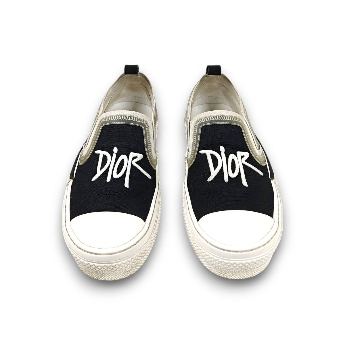 DIOR XShawn Stussy Slip-on 36 20ALS Lady's Black/White Rank (B) Stain