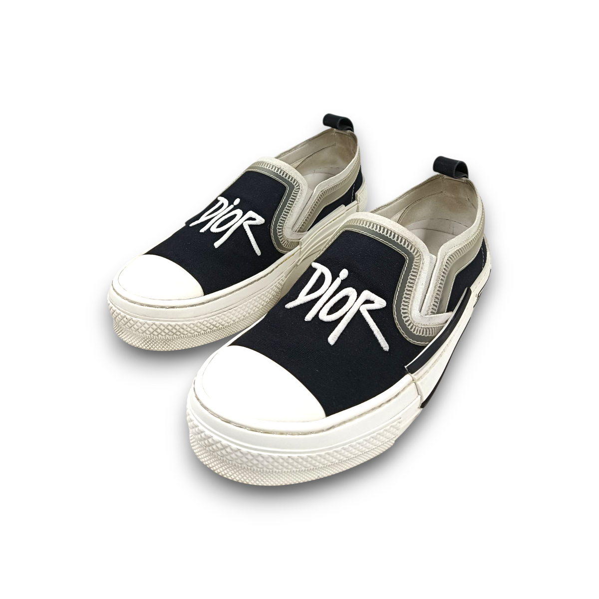 DIOR XShawn Stussy Slip-on 36 20ALS Lady's Black/White Rank (B) Stain