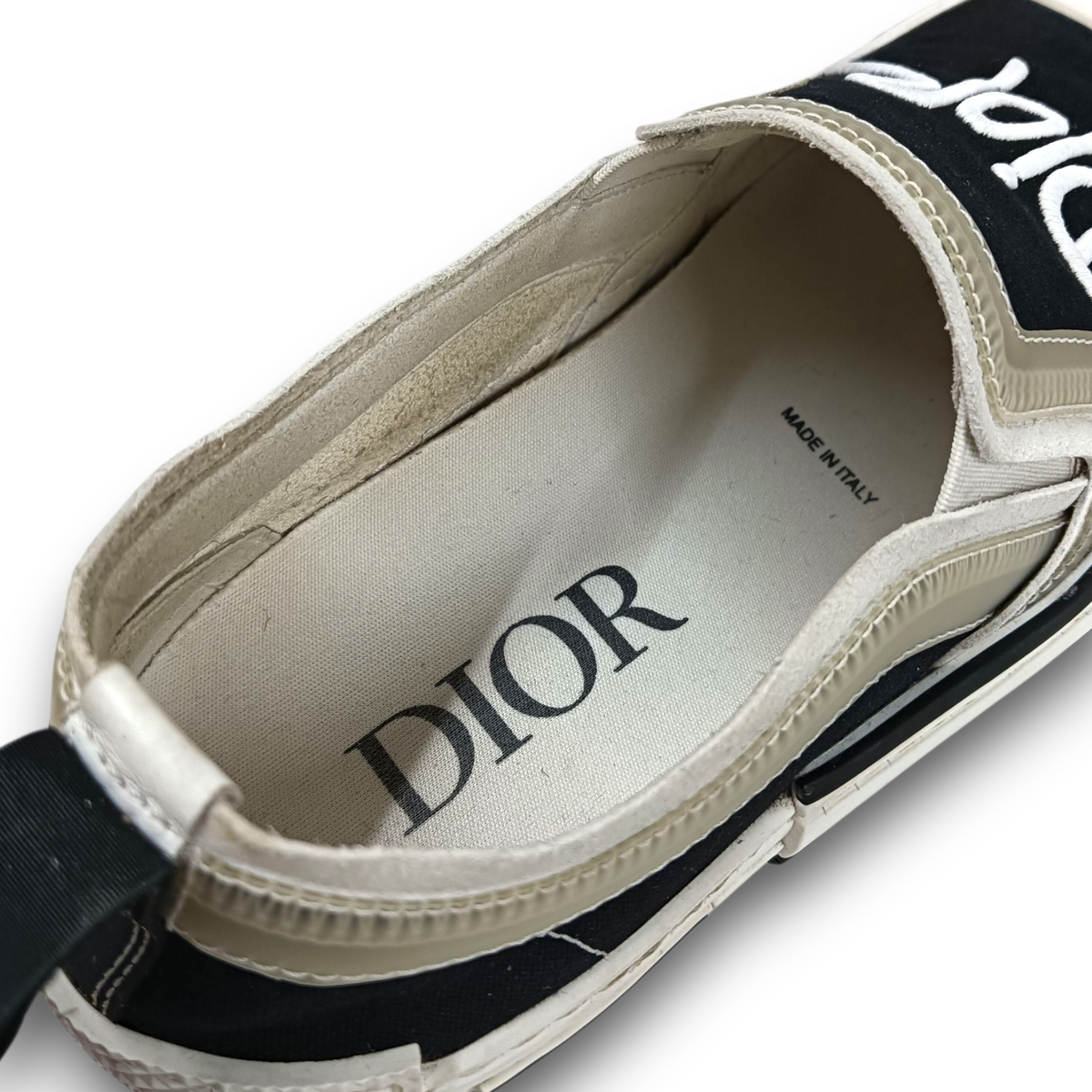 DIOR XShawn Stussy Slip-on 36 20ALS Lady's Black/White Rank (B) Stain