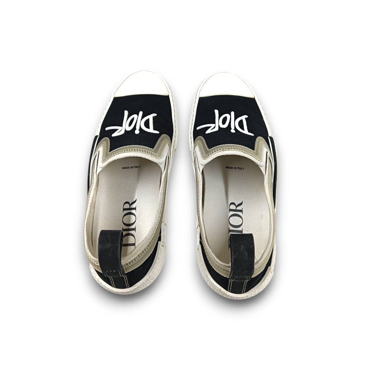 DIOR XShawn Stussy Slip-on 36 20ALS Lady's Black/White Rank (B) Stain