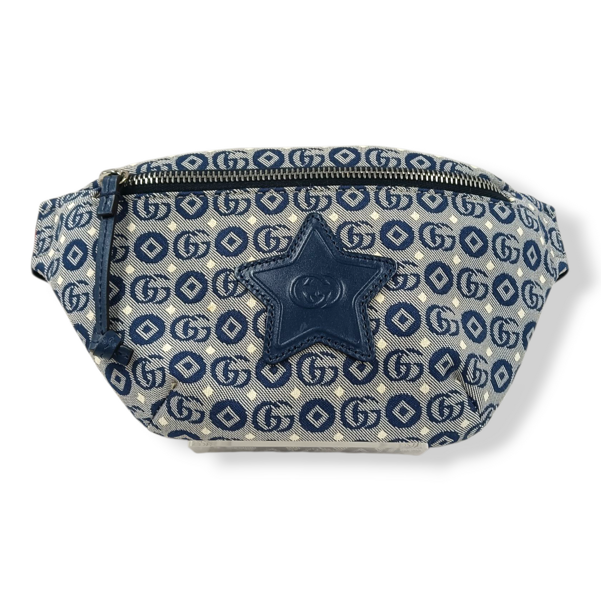GUCCI Body Bag 502095 Rank (B) Navy/Gray Stain 527066