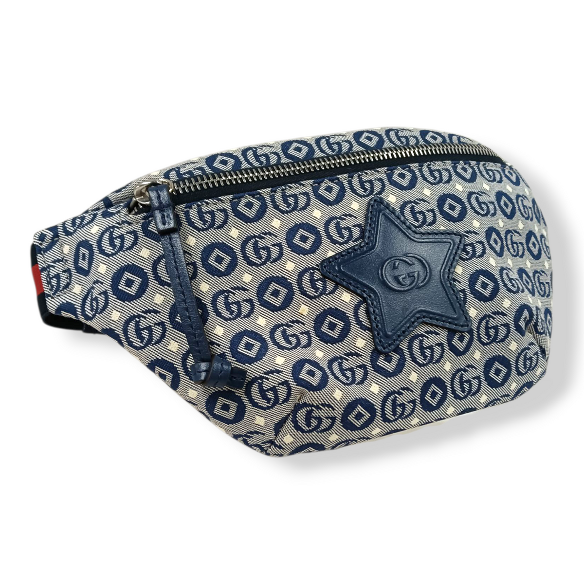 GUCCI Body Bag 502095 Rank (B) Navy/Gray Stain 527066