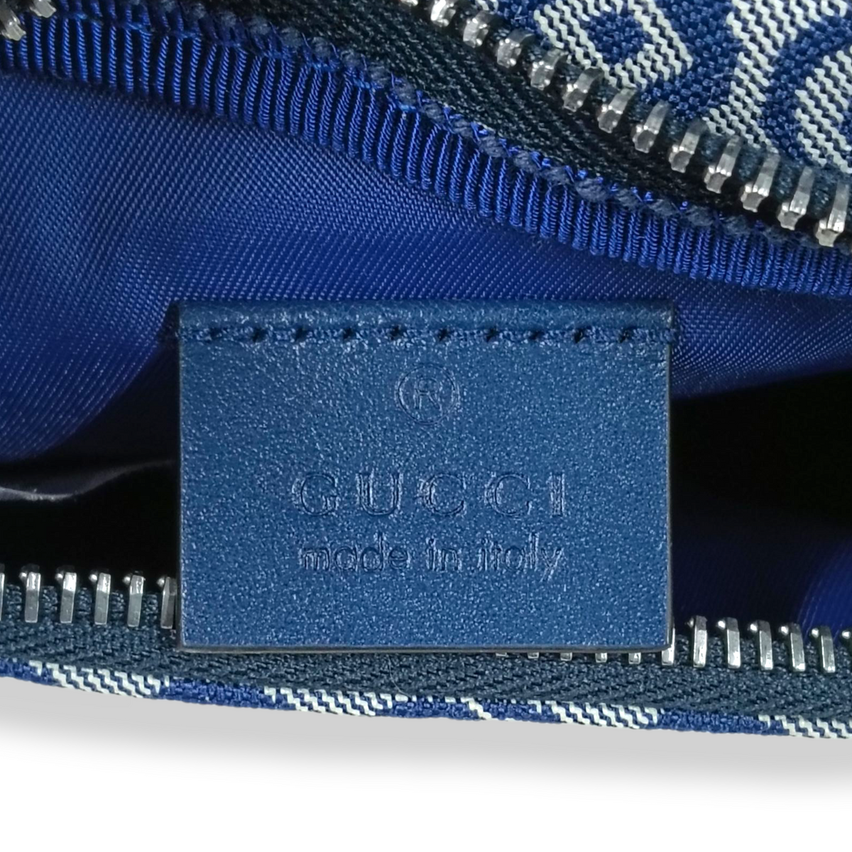 GUCCI Body Bag 502095 Rank (B) Navy/Gray Stain 527066