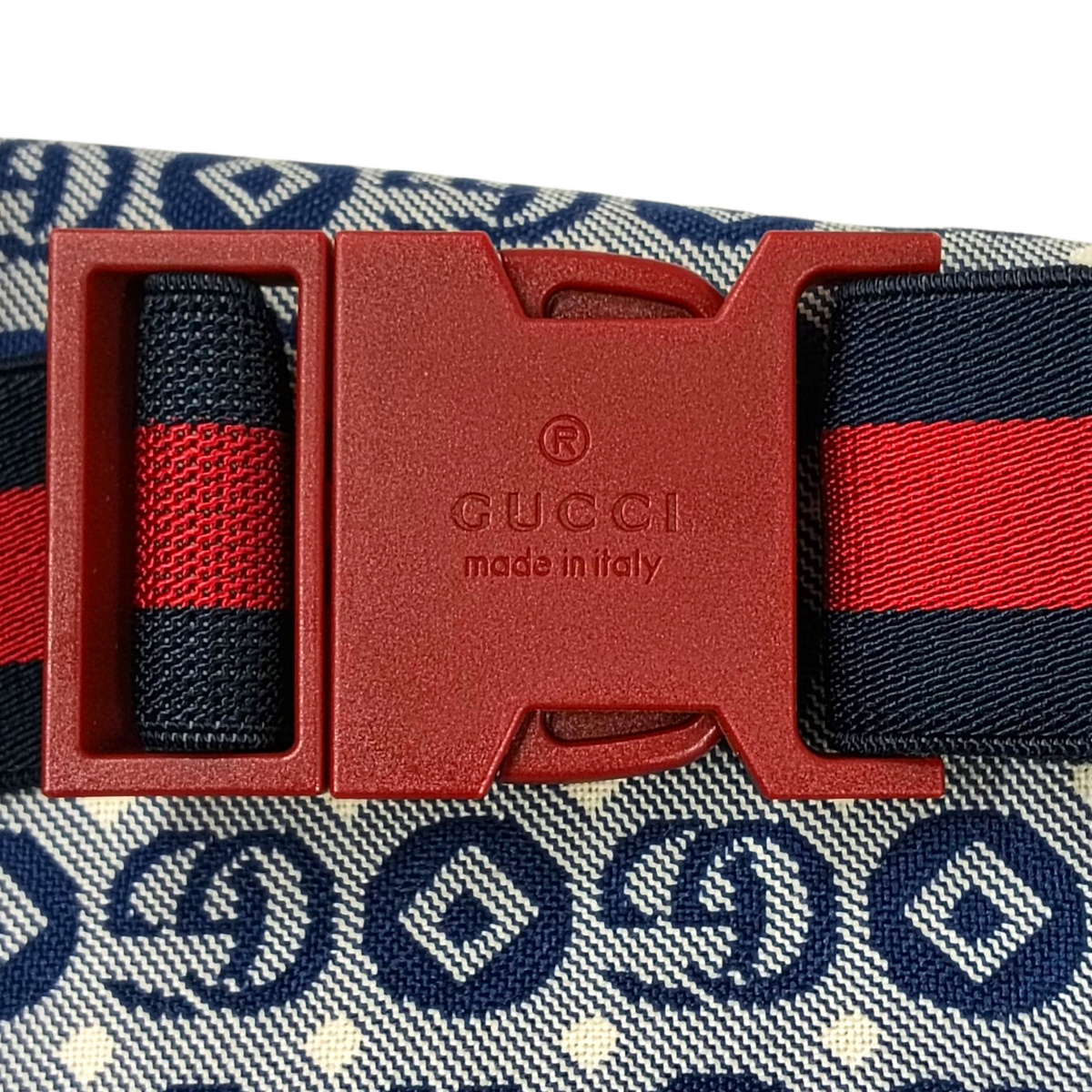 GUCCI Body Bag 502095 Rank (B) Navy/Gray Stain 527066