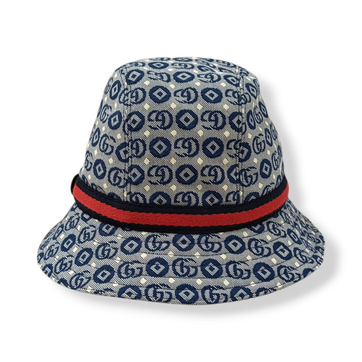 GUCCI Hat 411790 Rank (B) Navy/Gray Stain 3HAK7