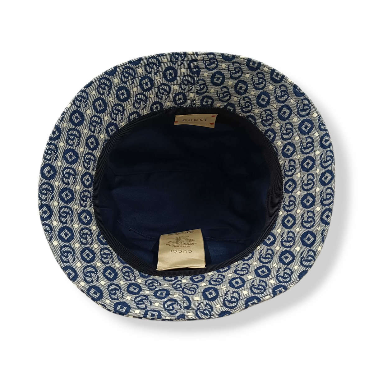 GUCCI Hat 411790 Rank (B) Navy/Gray Stain 3HAK7