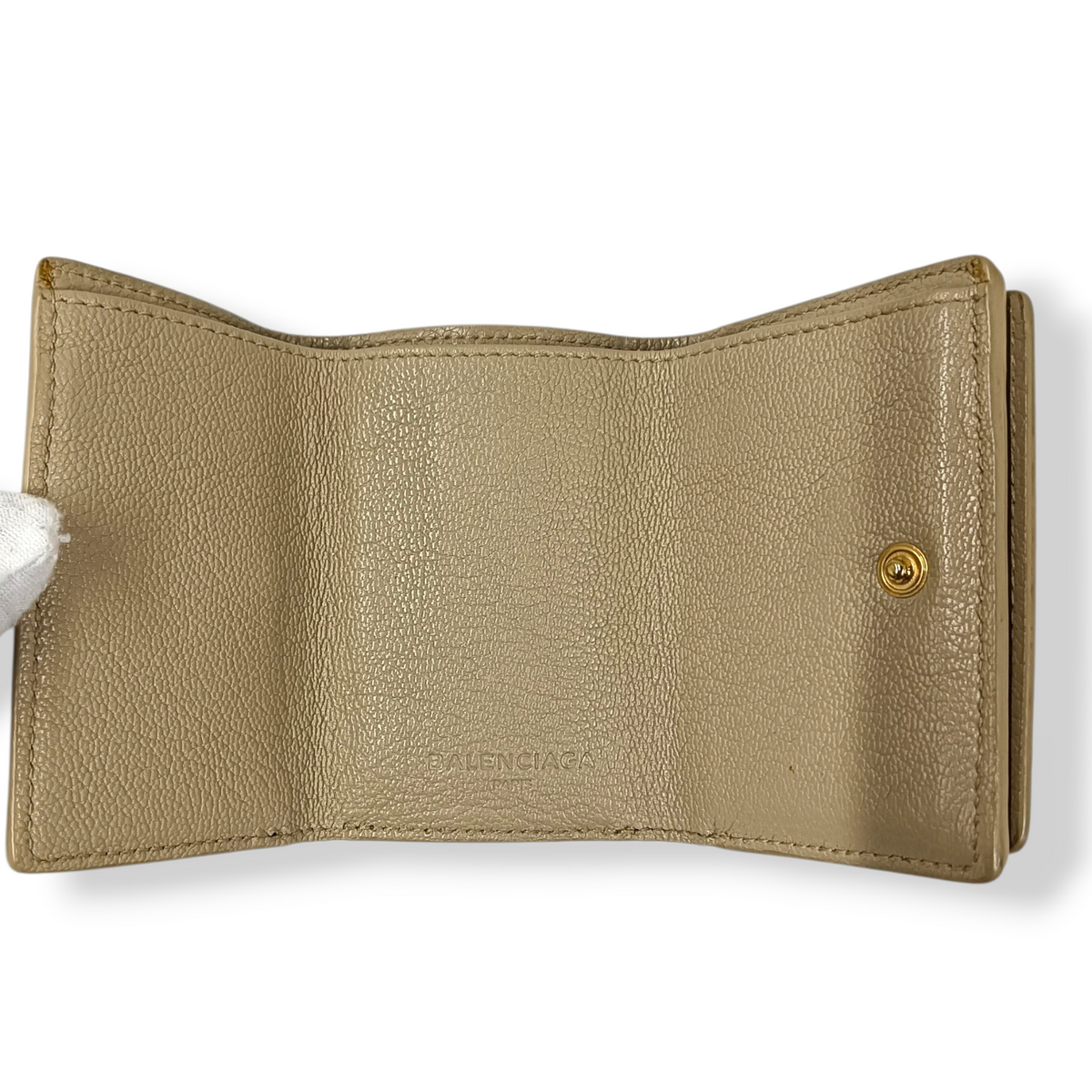 BALENCIAGA Wallet 470059 Rank (B) Beige