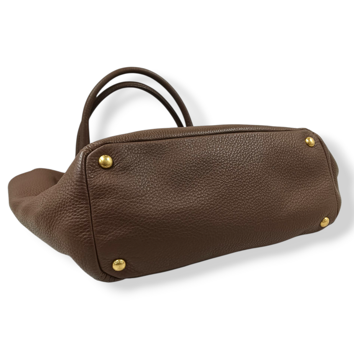 PRADA 2WAY Bag BN2435 Rank (B) Brown 14/H Small Damage