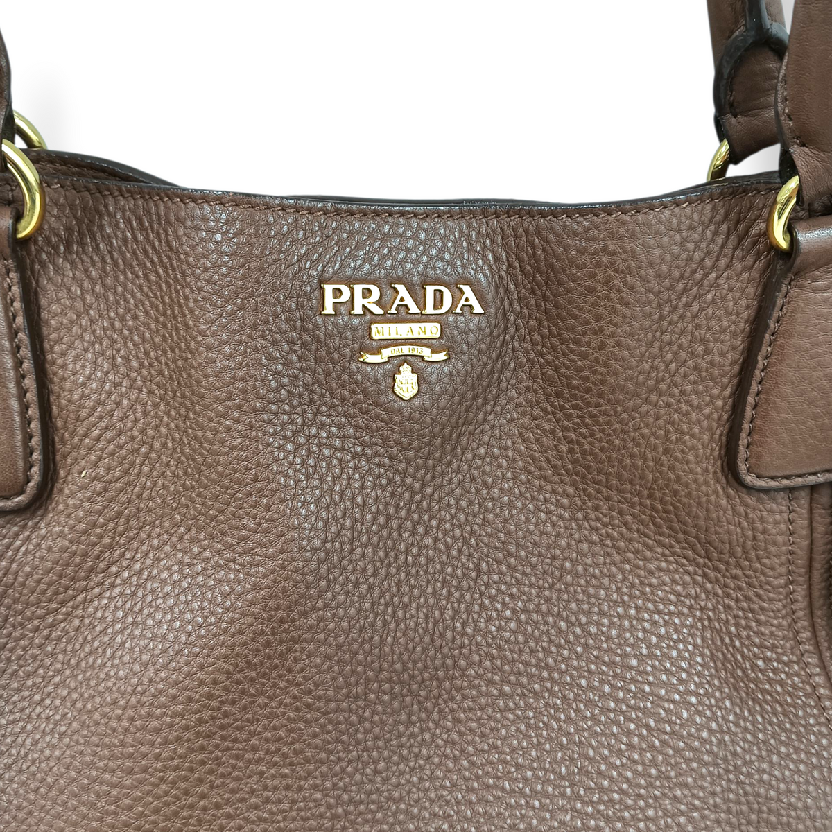 PRADA 2WAY Bag BN2435 Rank (B) Brown 14/H Small Damage