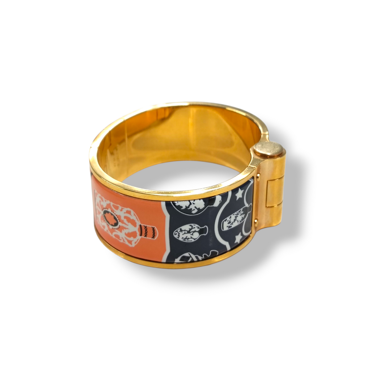 HERMES BRACELET RANK(B) ORANGE/BLUE